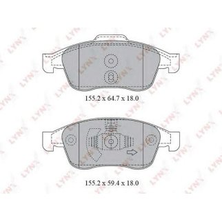 Колодки тормозные передние к-кт LYNXauto BD-6317 фото