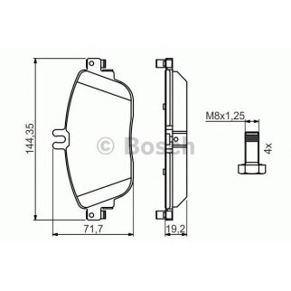 Колодки тормозные передние к-кт BOSCH 0 986 494 662 фото