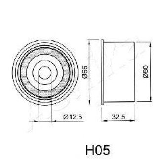 Ролик-натяжитель ремня ГРМ ashika 45-0H-005 фото