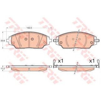 Колодки тормозные передние к-кт TRW GDB3579 фото