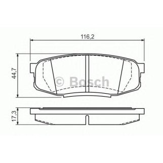 Колодки тормозные задние дисковые к-кт BOSCH 0 986 494 380 фото