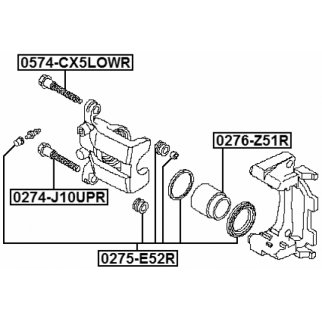 Рк заднего суппорта FEBEST 0275-E52R фото 2