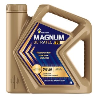 Масло моторное MAGNUM Ultratec FE 0W20 синт.4л РОСНЕФТЬ фото