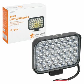 Фара светодиодная прямоугольная, 33 LED рассеяный свет, 33W (135х95х38) 12/24V (ALED020) фото