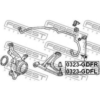 0323GDFL_тяга стабилизатора переднего левая! Honda Jazz 04> фото