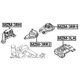 Опора двигателя задняя FEBEST MZM-3RR1 фото 2
