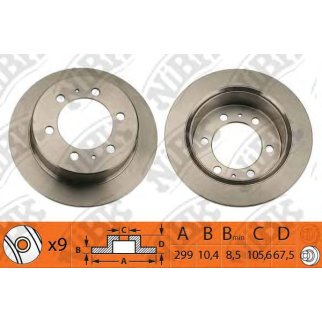 Диск тормозной задний для SsangYong 4840105101 фото