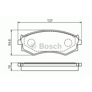 Колодки тормозные передние к-кт BOSCH 0 986 461 139 фото