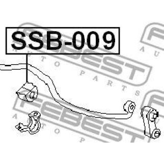 Втулка (сайлентблок) переднего стабилизатора FEBEST SSB-009 фото
