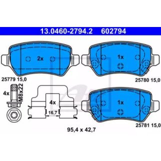 Колодки тормозные к-кт ATE 13.0460-2794.2 фото