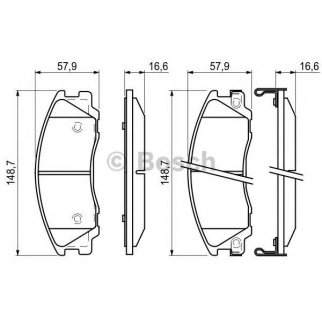 Колодки тормозные передние к-кт BOSCH 0 986 494 138 фото