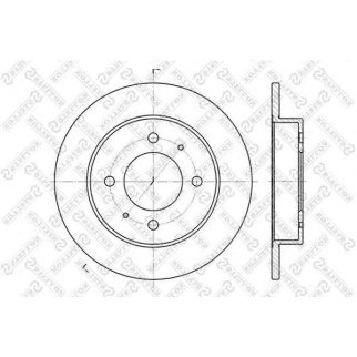 6020-3406-SX_диск тормозной задний! Hyundai Lantra 1.5-1.9D 90> фото