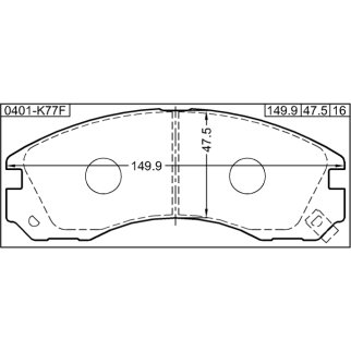 Колодки тормозные передние к-кт FEBEST 0401-K77F фото 2