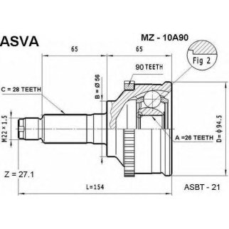 ШРУС НАРУЖНЫЙ 26x56x28 фото