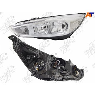 Фара L FORD FOCUS III 14- хром диод фото