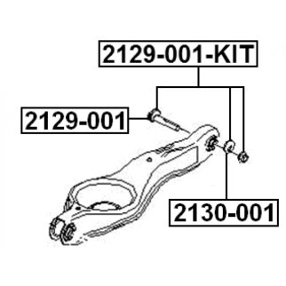 Болт с эксцентриком ремкомплект FORD C-MAX CAP 2006- FEBEST 2129-001-KIT фото 2