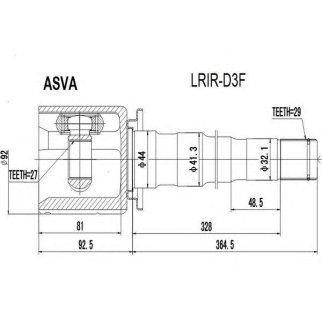 ШРУС ВНУТРЕННИЙ ПРАВЫЙ 27x44x29 фото