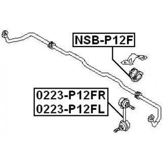 Стойка переднего стабилизатора FEBEST 0223-P12FR фото 2