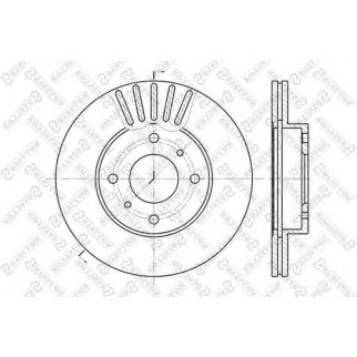 Диск тормозной передний Nissan Primera 1.6/2.0/2.0D 88&gt; STELLOX 60202231V_SX фото