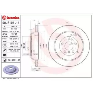 Диск тормозной brembo 08.R101.11 фото
