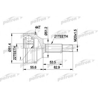 Шрус привода PATRON PCV1310 фото