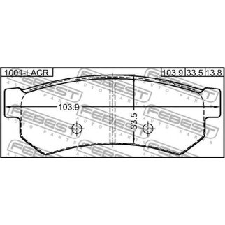 Колодки тормозные задние к-кт FEBEST 1001-LACR фото