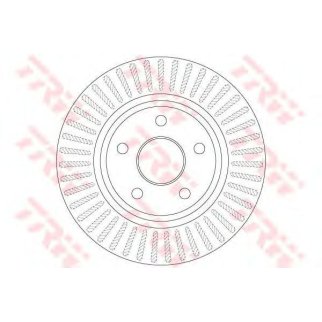Диск тормозной передний вентилируемый TRW DF6251 фото