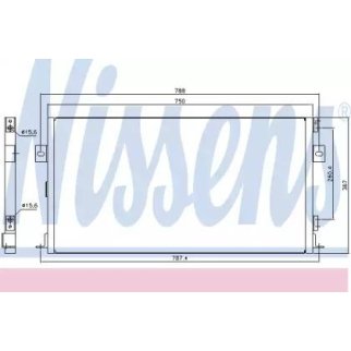 Радиатор кондиционера (конденсер) Nissens 94267 фото