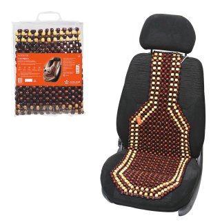 Накидка на перед. сиденье с подголовн. массажная деревянная фото