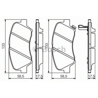 Колодки тормозные передние к-кт BOSCH 0 986 494 563 фото