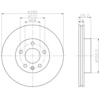 Диск тормозной PAGID 8DD 355 105-591 фото