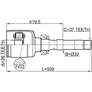 ШРУС ВНУТРЕННИЙ ПРАВЫЙ 36X32X37, шт фото 2