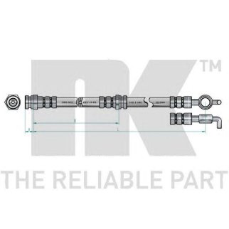 853249_шланг тормозной передний! L=440 Mazda MPV 99> фото