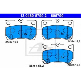 Колодки тормозные задние дисковые к-кт ATE 13.0460-5790.2 фото