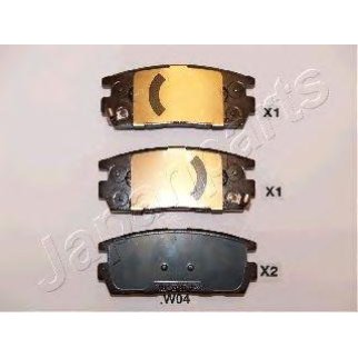 Колодки тормозные Japanparts PP-W04AF фото