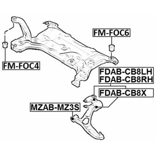 Сайлентблок FEBEST FDAB-CB8X фото 2