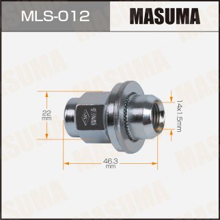 Гайка колесная 14x1.5 под ключ=22 мм 14x1.5 с шайбой D 35mm / под ключ=22 мм MASUMA MLS-012 фото