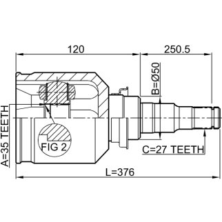 Шрус внутренний правый 35X50X27 фото 2