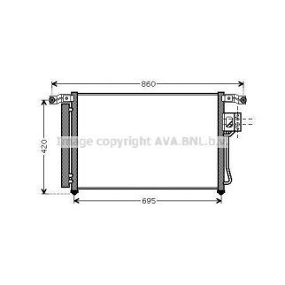 Радиатор кондиционера (конденсер) AVA HY5175D фото