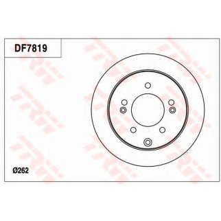 Диск тормозной задний TRW DF7819 фото