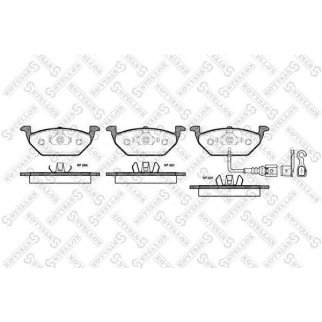 644 021B-SX_колодки дисковые п.! Audi A3 1.6-1.9TD 96-03, Skoda Octavia 1.4/1.6 96-00 с датч. изн. фото