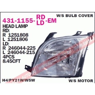 Фара левая DEPO 431-1155L-LD-EM фото