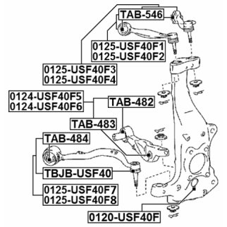 Сайлентблок передний подвески FEBEST TAB-482 фото 2