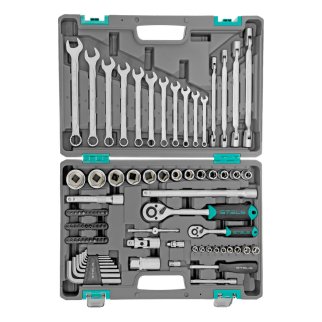 Набор инструмента 1/2" 1/4" пластиковый кейс 88пр. STELS фото 3