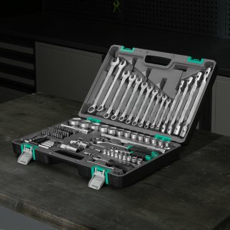 Набор инструмента 1/2" 1/4" пластиковый кейс 88пр. STELS фото 24