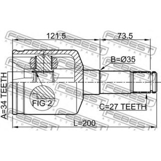 1011CAPLH_ШРУС внутренний левый к-кт! Chevrolet Captiva 2.4 07> фото