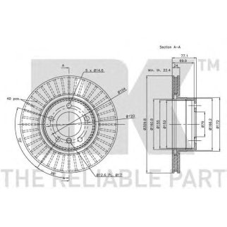 Диск тормозной передний (310x24mm) / BMW 5 (E60,61) 03~ фото