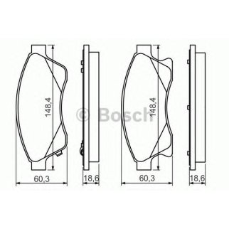 Колодки тормозные передние к-кт BOSCH 0 986 494 433 фото