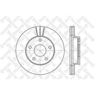 Диск тормозной передний Ford Scorpio 2.0-2.5TD 86-94 STELLOX 60202524V_SX фото
