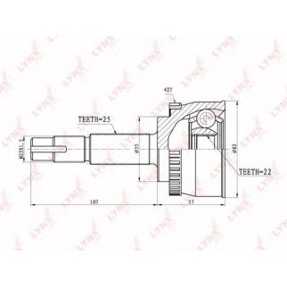 ШРУС наружный LYNXauto CO5702A фото